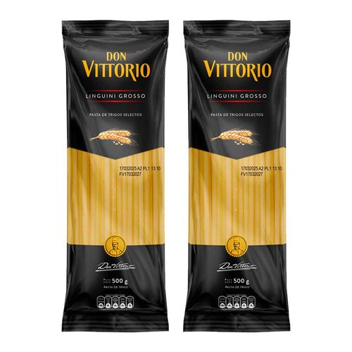 Pack Fideos DON VITTORIO Linguini Grosso Bolsa 500g x 2un
