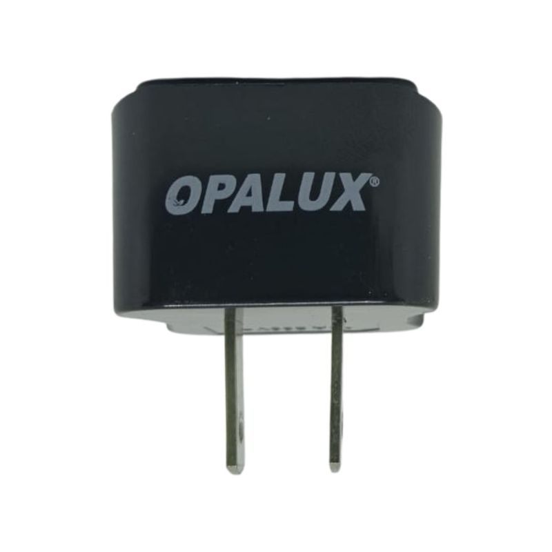 Adaptador-X2-Unid-Enchufe-Multiple-Plano-Op603-A3-Opalux-Negro