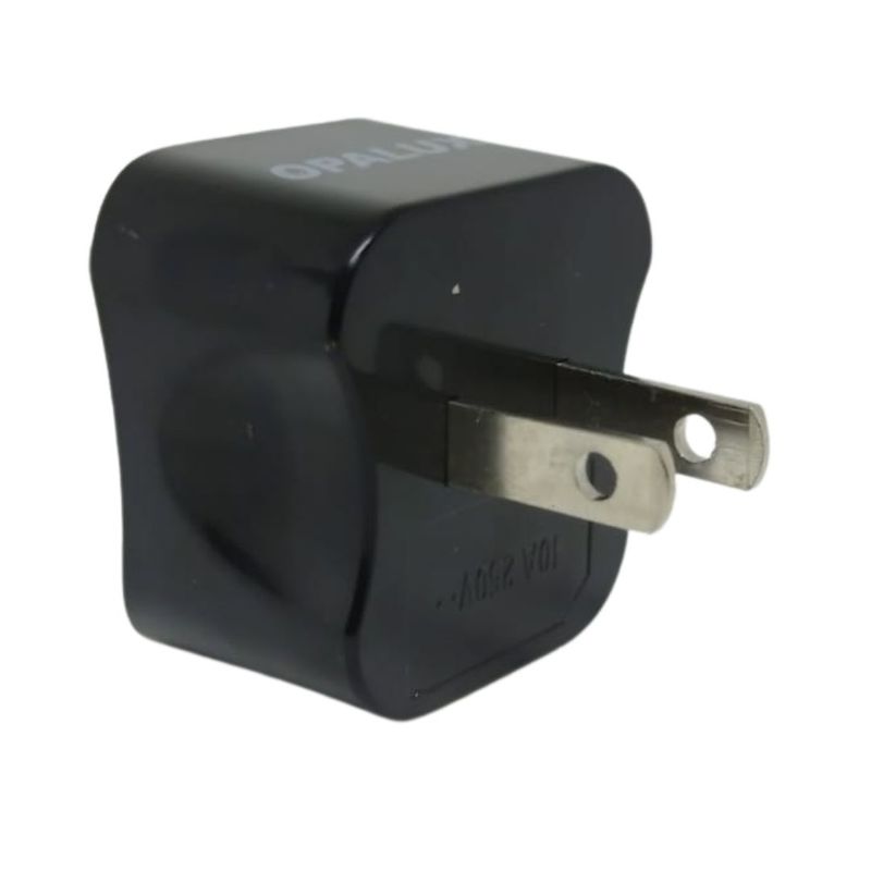 Adaptador-X2-Unid-Enchufe-Multiple-Plano-Op603-A3-Opalux-Negro