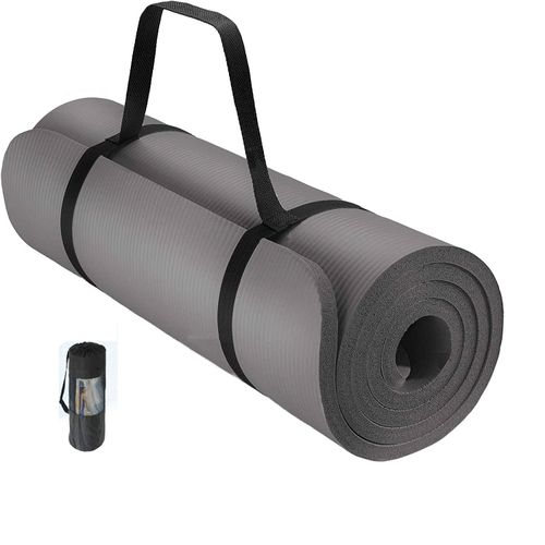 Colchoneta Yoga Mat Extra Gruesa 20 Mm Premiun Pilates Gym GREY