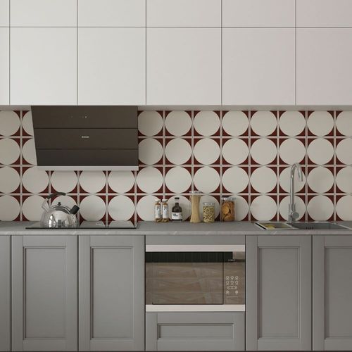 Pared Graficada Decorado Montalcino 20x20cm 1m2 Orange