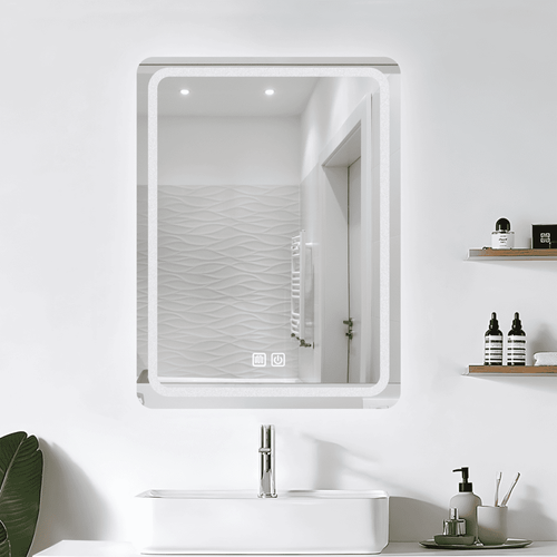 Espejo LED Naranja Vertical 60x80cm 4mm + Antiempaño Luz Blanca