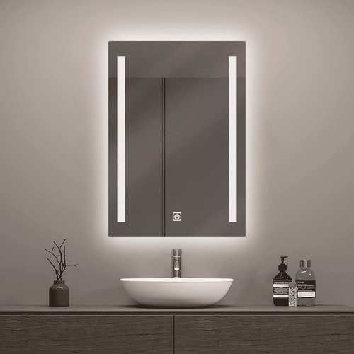 Espejo LED Naranja Vertical 70x49cm 4mm 3 Colores Laterales