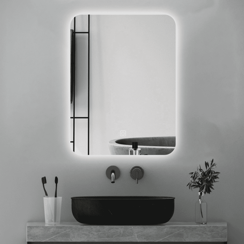 Espejo LED Naranja Vertical 60x80cm 4mm Luz Posterior Blanca