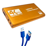 Capturador-De-Video-HDMI-USB-30-4K-Windows-Mac-Linux-Microfono-Dorado