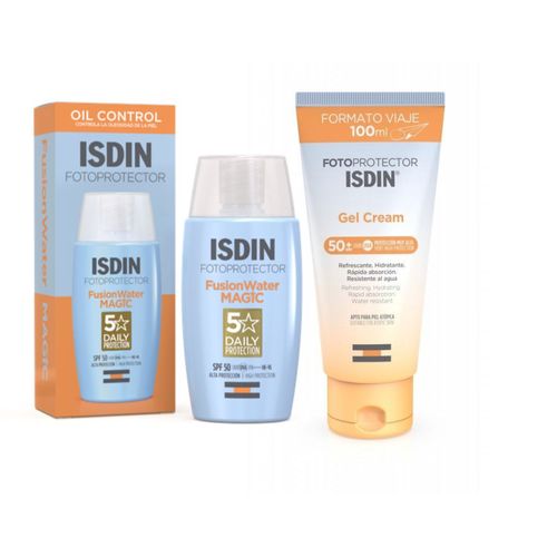 Pack Isdin Fotoprotección Rostro y Cuerpo Fusion Water + Gel Crema