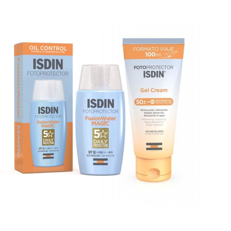 Pack-Isdin-Fotoproteccion-Rostro-y-Cuerpo-Fusion-Water---Gel-Crema