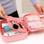 Neceser-Organizador-de-Maquillaje-Portatil-Bolso-de-Viaje-Rosa-Puntos-V2