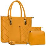 Juego-de-Carteras-Bolsos-3-Piezas-Mostaza-T30