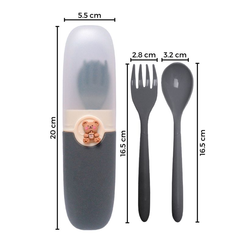 Juego-de-Cubiertos-para-Niños---Estuche-con-Tapa-Porta-Cubiertos-Gris-01C