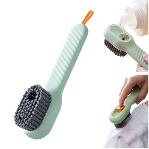 Cepillo de Limpieza con Dispensador para Zapatos Ropa Verde 462D