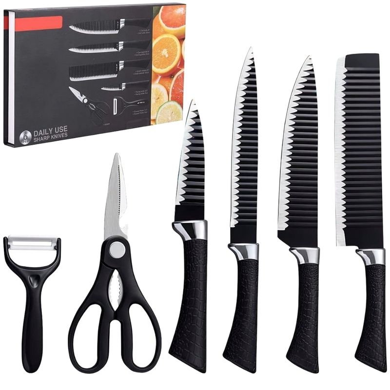 Set-de-Cuchillos-de-Cocina-6-piezas-Acero-Inoxidable-Negro-CN9
