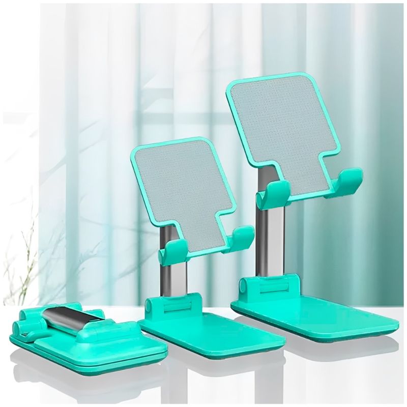 Soporte-Porta-Celular-Ajustable-Plegable-para-Escritorio-Verde-C07