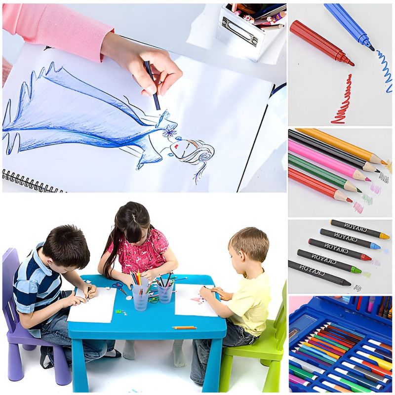Set-de-Arte-y-Dibujo-42-Piezas-Diseño-Niños-Azul-SA42