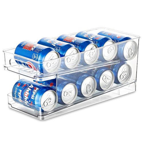 Organizador de Latas Transparente para Despensa Nevera 458L