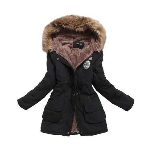 Casaca Parka Abrigo de Invierno para Mujer - Negro / M