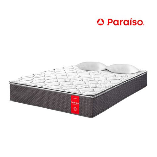 Colchón PARAISO Superstar One Side 2 Plz + 2 Almohadas + Protector