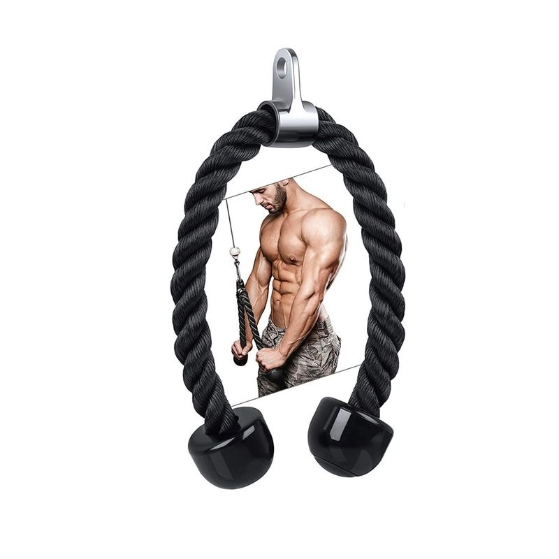 Agarre-de-Polea-Soga-Larga-Cuerda-Trenzada-Triceps