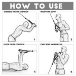 Agarre-de-Polea-Soga-Larga-Cuerda-Trenzada-Triceps