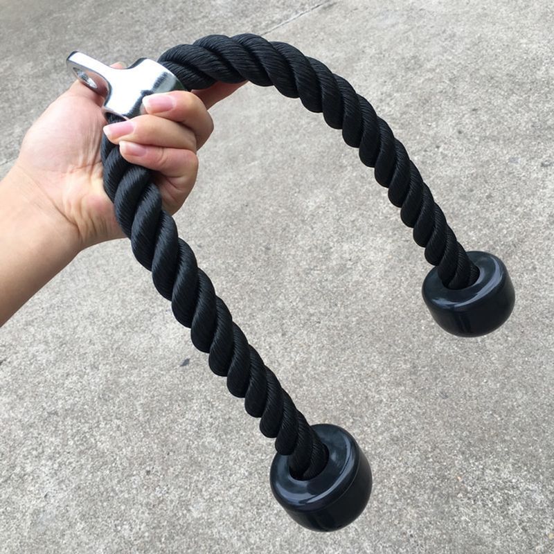 Agarre-de-Polea-Soga-Larga-Cuerda-Trenzada-Triceps