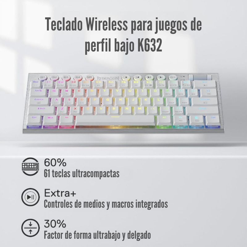 Redragon---Teclado-Horus-Mini-Pro-K632-60--Wireless-Switch-Red---Blanco