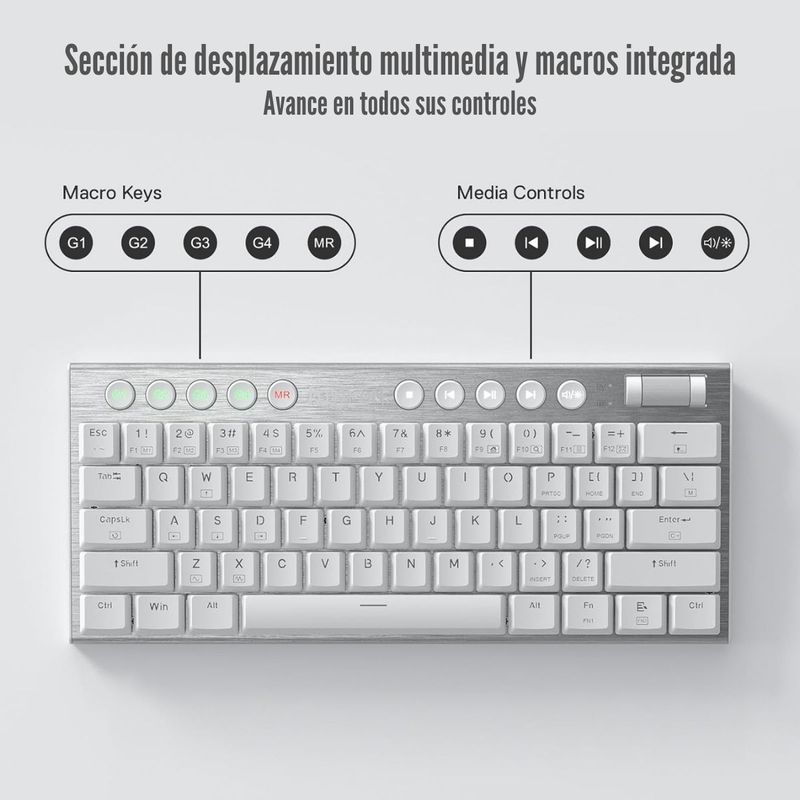 Redragon---Teclado-Horus-Mini-Pro-K632-60--Wireless-Switch-Red---Blanco