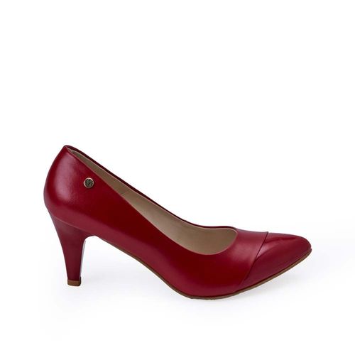 Zapato Reina Casual TATI-2521 Rojo Viale Cuero