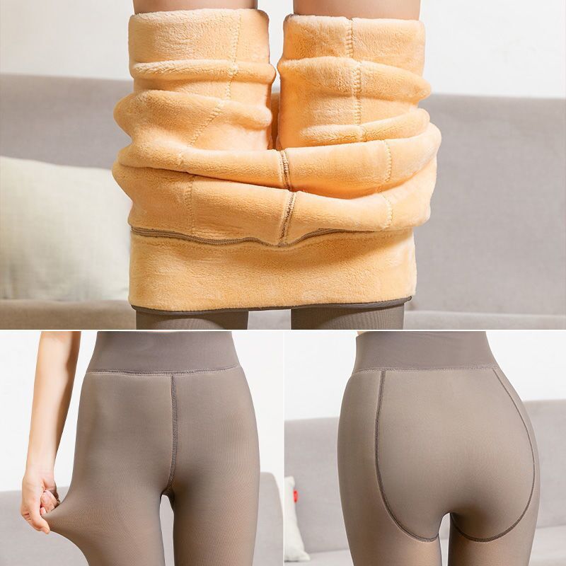 Panty-efecto-piel-pantimedias-con-calentador-y-spandex---Gris