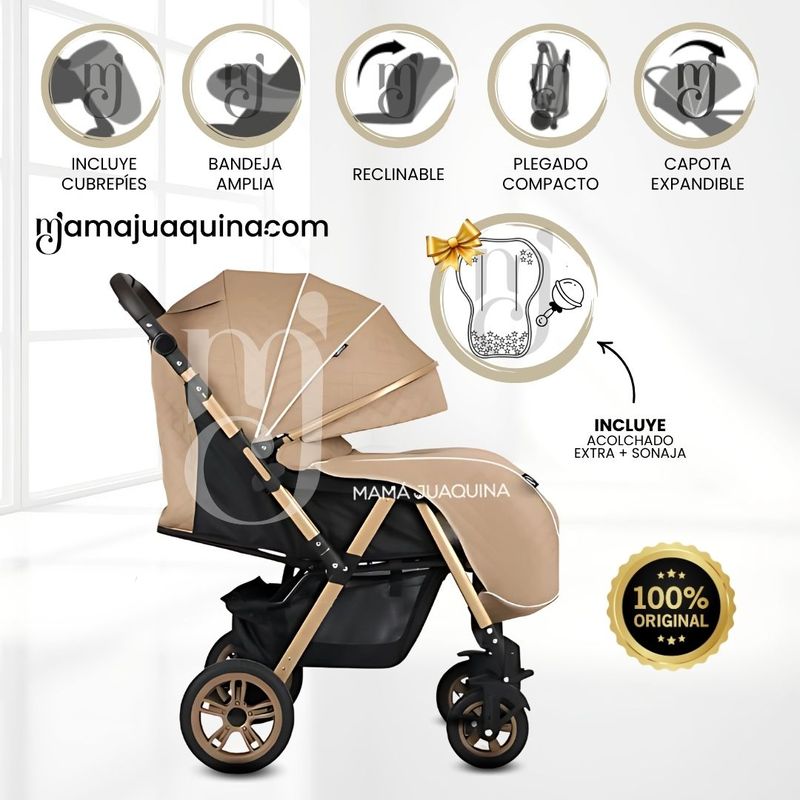 Coche-Cuna-Con-Accesorios-«VALEN-PRO»-Beige