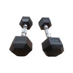 Par-Mancuernas-25-Kg-Pesas-Cromadas-Hexagonales-De-Caucho-