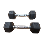 Par-Mancuernas-25-Kg-Pesas-Cromadas-Hexagonales-De-Caucho-