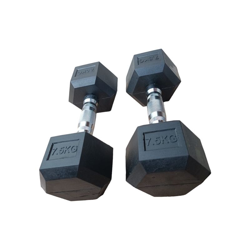 Par-Mancuernas-75-Kg-Pesas-Cromadas-Hexagonales-De-Caucho-