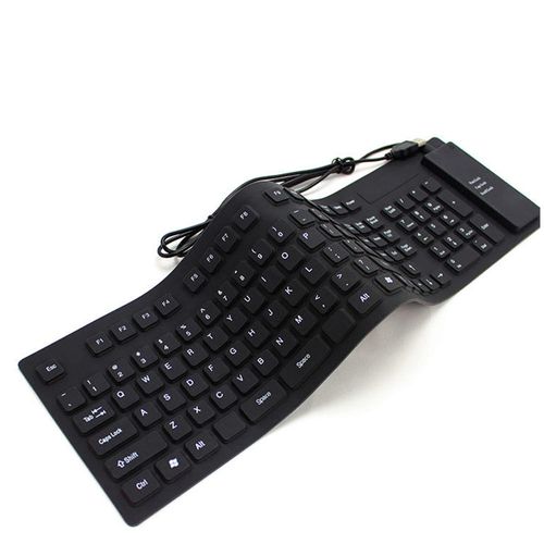 Teclado Flexible Siliconado WB-109 impermeable contra polvo numérico- negro