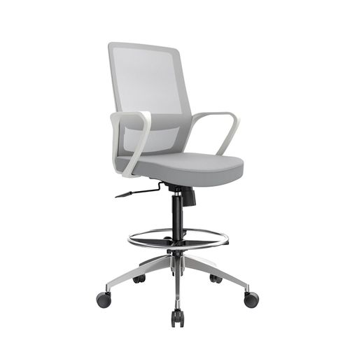 Silla Cajero Ergonómica Con Apoyabrazos Andy Gris Aluminio Ofideas