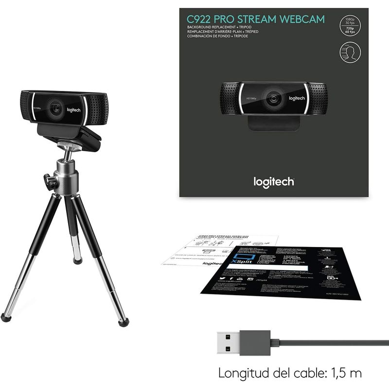 Logitech---Camara-Web-C922-Pro-Stream-Full-HD-1080p