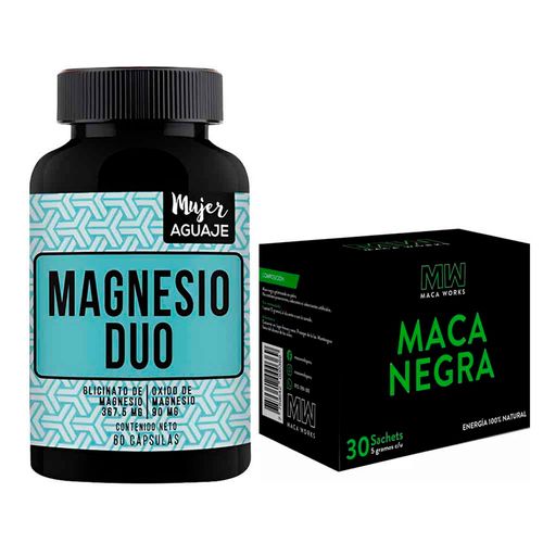 Magnesio Duo + Maca Negra Sachets Maca Works