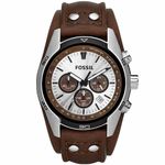 Reloj-Fossil-Coachman-CH2565-Fecha-Cronometro-Correa-De-Cuero-Marron