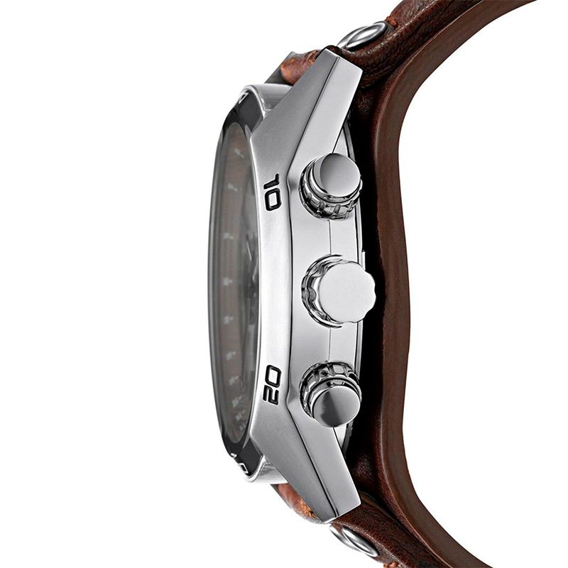 Reloj-Fossil-Coachman-CH2565-Fecha-Cronometro-Correa-De-Cuero-Marron