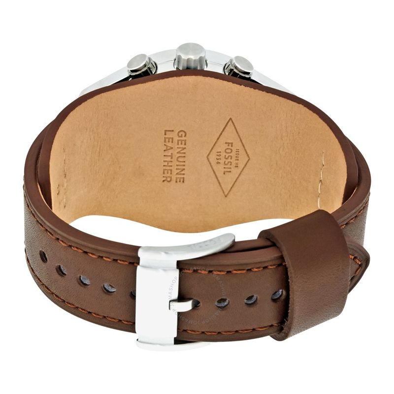 Reloj-Fossil-Coachman-CH2565-Fecha-Cronometro-Correa-De-Cuero-Marron