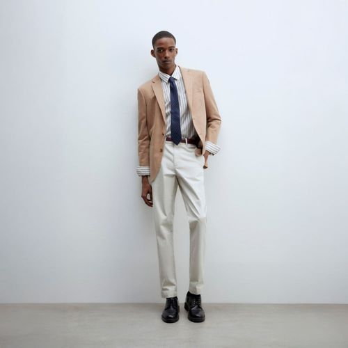 Blazer Hombre Sfera Espiga Beige