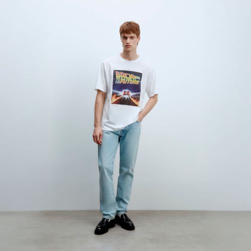 Polo Hombre Sfera Back To The Future Blanco
