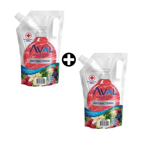COMBO 2 Jabones líquidos antibacterial Frutos Rojos 800ml Aval