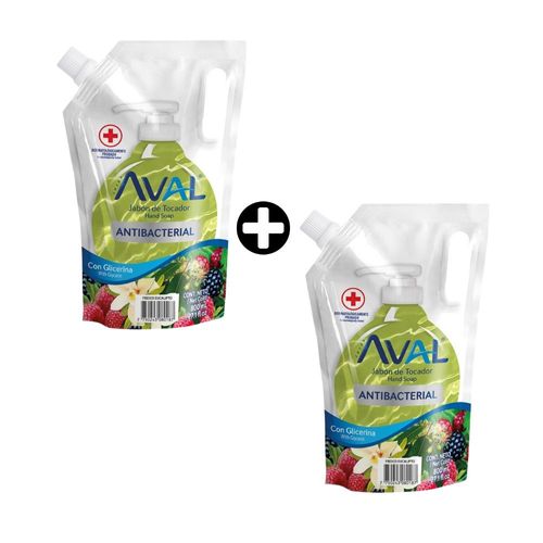 COMBO 2 Jabones líquidos antibacterial fresco Eucalipto 800ml Aval