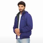Casaca-Hombre-Reversible-Capucha-Desmontable-Azul-con-Verde-Oscuro