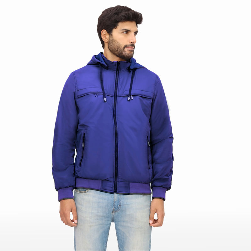 Casaca-Hombre-Reversible-Capucha-Desmontable-Azul-con-Verde-Oscuro