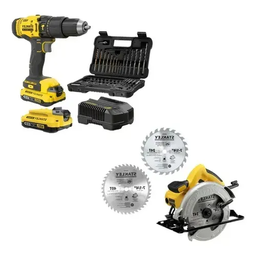 Sierra Circular 7 1/4 1600w + Taladro Percutor 1/2 20v