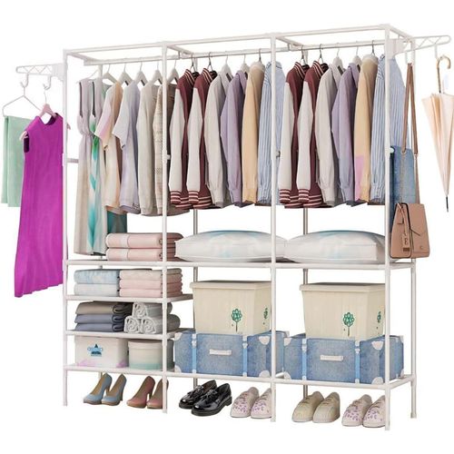 Ropero Organizador de Ropa con Divisiones y Compartimientos Blanco