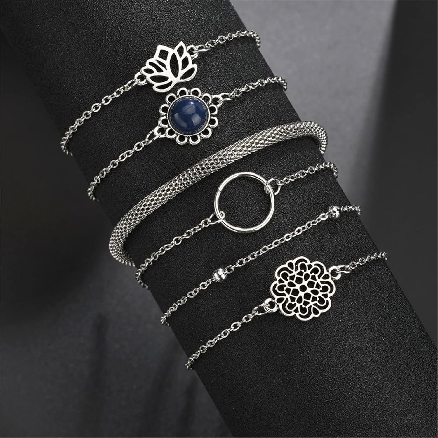 Dije Flor De Loto De Plata .925 Con Cadena, Joyería Para Mujer De Anante Joyeria