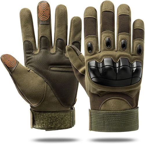 Guantes Táctico Militar de Dedo Completo para Moto, Gym, Ciclismo, etc Color Verde L