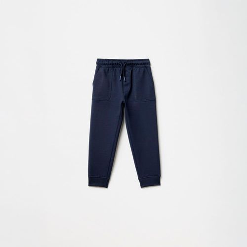 Pantalón Niño Sfera Terry Bolsillos Azul Marino